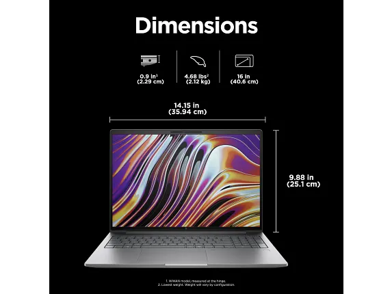 Series 9 of 16 Workstations, HP ZBook Power 16 inch G11 Mobile Workstation PC 3 Yr Wolf Pro Security & 3 Yr Warranty
