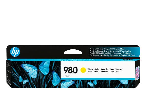 Ink Supplies, HP 980 Yellow Original Ink Cartridge, D8J09A