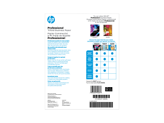HP Professional Tri-Fold Business Paper, Glossy, 48 lb, 8.5 x 11 in. (216 x 279 mm), 150 sheets 4WN12A - Img_Rear_320_240