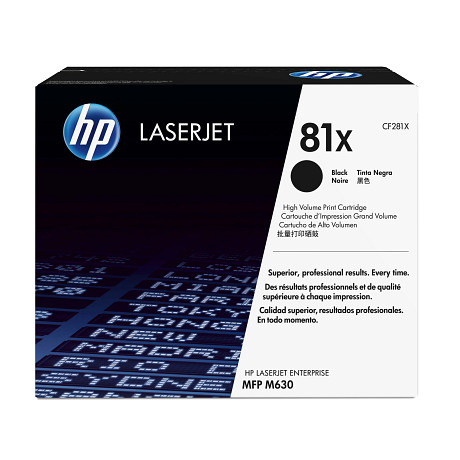 HP 81X CF281X nagy kapacitású fekete eredeti LaserJet M630 tonerkazetta (25000 old.)