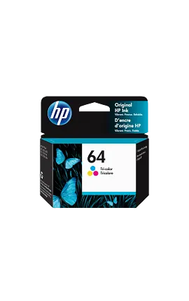 HP 64 Tri-color Original Ink Cartridge, N9J89AN#140