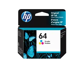 HP 64 Tri-color Original Ink Cartridge, N9J89AN#140
