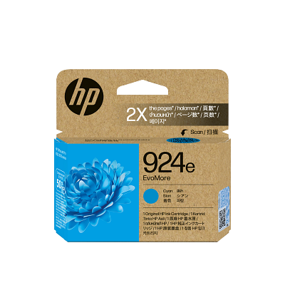 HP 924e EvoMore Cyan Original Ink Cartridge