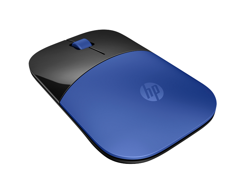 2c16 - HP Wireless Mouse Z3700 Dragonfly Blue, matte/glossy finish Catalog, Rear Left Facing