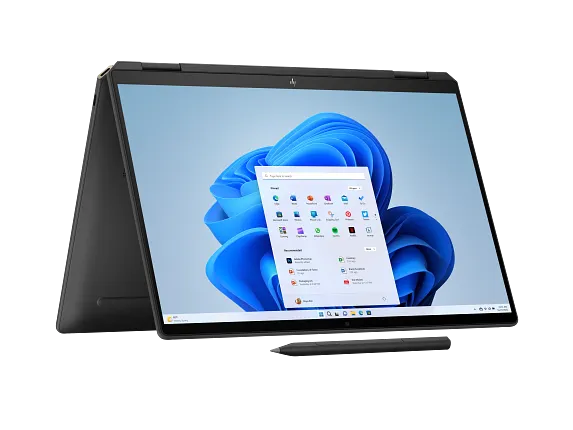 Series 9 of 10 HP Home Laptop PCs, HP Spectre x360 2-in-1 Laptop 14, Windows 11 Pro, 14", Touch screen, Intel® Core™ Ultra 7, 16GB RAM, 2TB SSD, 3K, Nightfall black