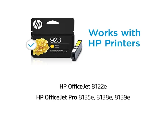 Series 10 of 10 Ink Supplies, HP 923 Yellow Original Ink Cartridge