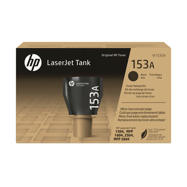 HP 153A Black Toner Reload Kit W1530A W1530-00001a DM