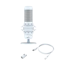 HyperX QuadCast S - USB Microphone - RGB Lighting - White