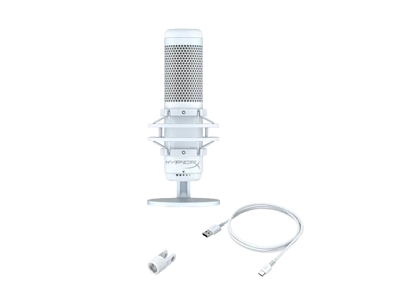 HyperX QuadCast S - USB Microphone - RGB Lighting - White