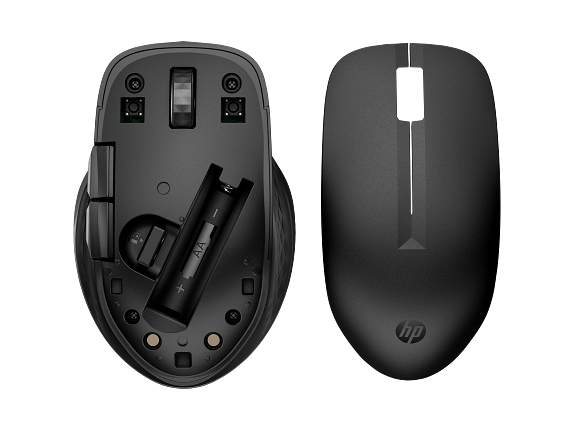 HP 435 Multi Device Wireless Mouse Commercial JetBlack Coreset Battery Compartment