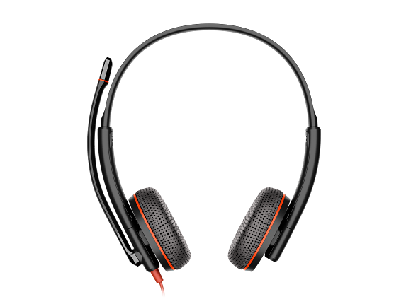 Poly Blackwire 3225 Stereo USB-C Headset +3.5mm Plug +USB-C/A Adapter