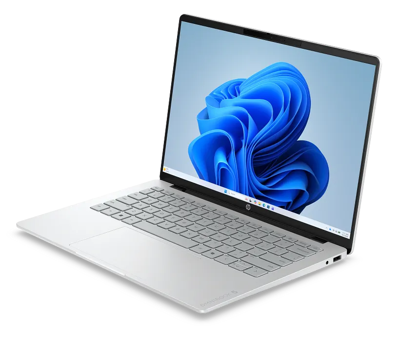 Hp omnibook 5 14-hm0171ng prenosnik stranski pogled z oled zaslonom