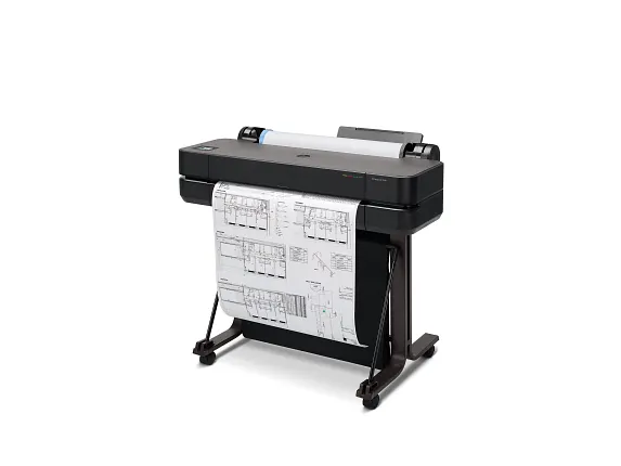 HP DesignJet Large Format Printers, HP DesignJet T630 Large Format 24" Plotter Printer – Fast, Precise CAD & Poster Printer with Auto Sheet Feeder, Media Bin & Stand