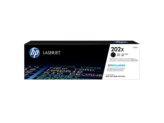 HP Laser Toner Cartridges and Kits, HP 202X High Yield Black Original LaserJet Toner Cartridge, CF500X