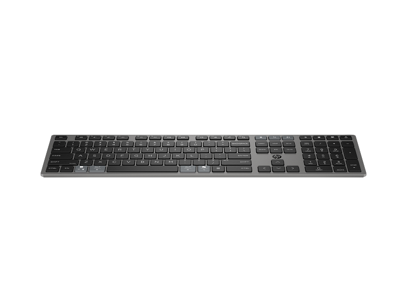 24C2-HP-720-Multi-Device-Rechargeable-Wireless-Keyboard-Black-Catalog-Front-WhiteBG