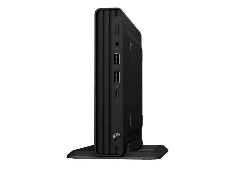 HP Pro Mini 260 G9 Desktop PC 35w JetBlack nonODD CoreSet Vertical Left Facing