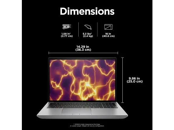 Series 9 of 15 Workstations, HP ZBook Fury 16 inch G11 Mobile Workstation PC 3 Yr Wolf Pro Security & 3 Yr Warranty