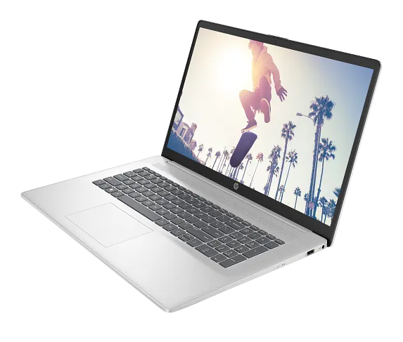 Series 2 of 6 HP Home Laptop PCs, HP Laptop 17, Windows 11 Home, 17.3", Intel® Core™ 7, 16GB RAM, 512GB SSD, FHD, Natural silver
