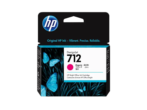 HP 712 29ml Magenta DesignJet Ink Cartridge, 3ED68A HP 712 29ml Magenta DesignJet Ink Cartridge, 3ED68A