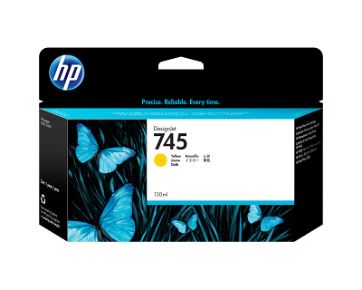HP 745 130-ml DesignJet Yellow Ink Cartridge