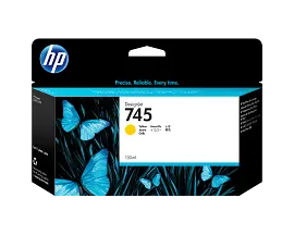 HP 745 130-ml DesignJet Yellow Ink Cartridge, F9J96A